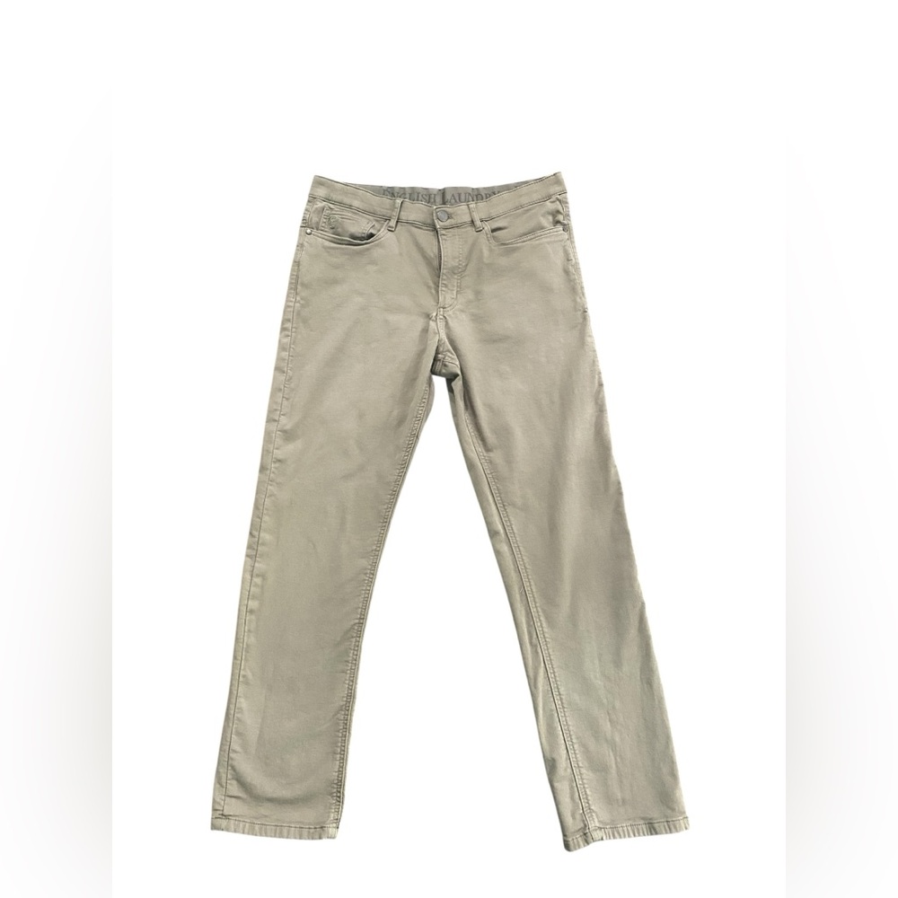English Laundry Men’s Olive Beige Stretch Straight Pants Size 32x29 Inseam 27